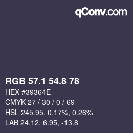 Color code: RGB 57.1 54.8 78 | qconv.com