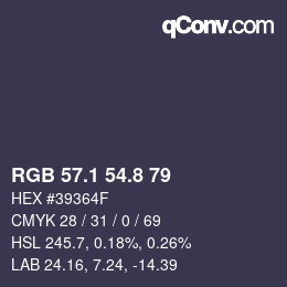 Color code: RGB 57.1 54.8 79 | qconv.com