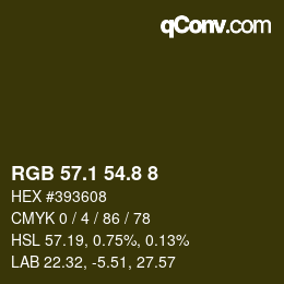 Color code: RGB 57.1 54.8 8 | qconv.com