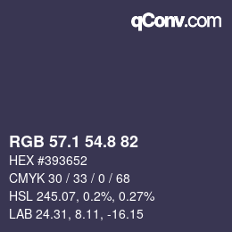 Color code: RGB 57.1 54.8 82 | qconv.com