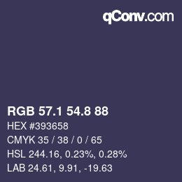Color code: RGB 57.1 54.8 88 | qconv.com