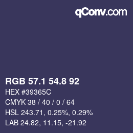 Color code: RGB 57.1 54.8 92 | qconv.com