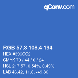 カラーコード: RGB 57.3 108.4 194 | qconv.com