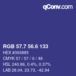 カラーコード: RGB 57.7 56.6 133 | qconv.com