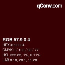 カラーコード: RGB 57.9 0 4 | qconv.com