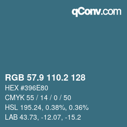 Color code: RGB 57.9 110.2 128 | qconv.com