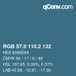 Color code: RGB 57.9 110.2 132 | qconv.com