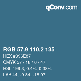 Color code: RGB 57.9 110.2 135 | qconv.com