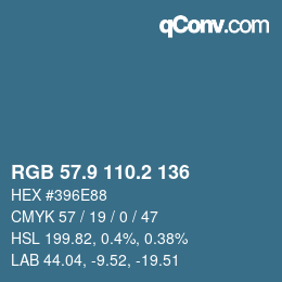 Color code: RGB 57.9 110.2 136 | qconv.com