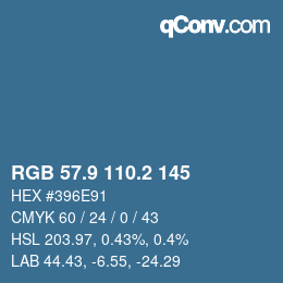 Color code: RGB 57.9 110.2 145 | qconv.com