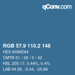 Color code: RGB 57.9 110.2 148 | qconv.com