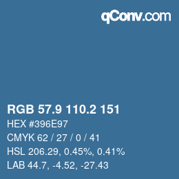 Color code: RGB 57.9 110.2 151 | qconv.com