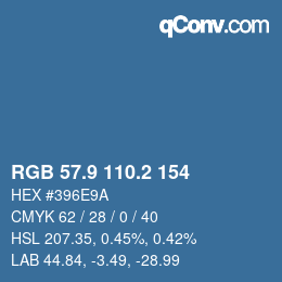 Color code: RGB 57.9 110.2 154 | qconv.com
