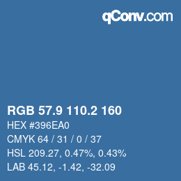 Farbcode: RGB 57.9 110.2 160 | qconv.com