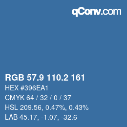 Color code: RGB 57.9 110.2 161 | qconv.com