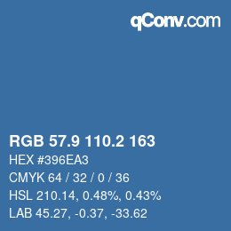 Color code: RGB 57.9 110.2 163 | qconv.com