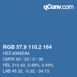 Color code: RGB 57.9 110.2 164 | qconv.com