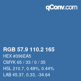 Color code: RGB 57.9 110.2 165 | qconv.com