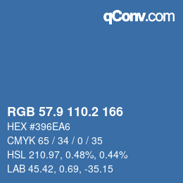 Color code: RGB 57.9 110.2 166 | qconv.com