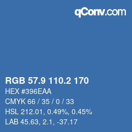 Color code: RGB 57.9 110.2 170 | qconv.com