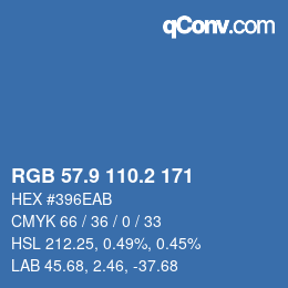 Color code: RGB 57.9 110.2 171 | qconv.com