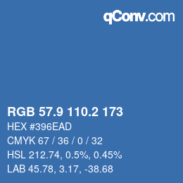 カラーコード: RGB 57.9 110.2 173 | qconv.com