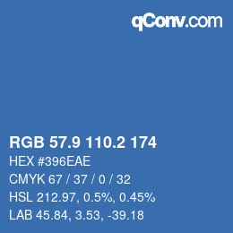 Color code: RGB 57.9 110.2 174 | qconv.com
