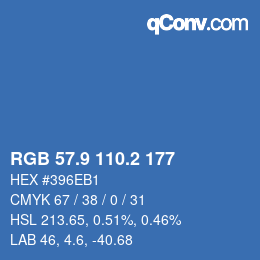 Color code: RGB 57.9 110.2 177 | qconv.com