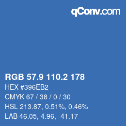 Color code: RGB 57.9 110.2 178 | qconv.com