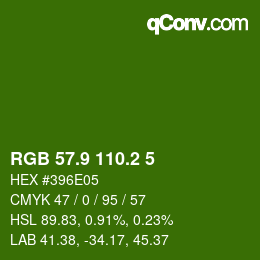 カラーコード: RGB 57.9 110.2 5 | qconv.com