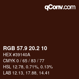 Color code: RGB 57.9 20.2 10 | qconv.com