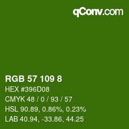 Color code: RGB 57 109 8 | qconv.com