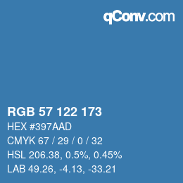 Farbcode: RGB 57 122 173 | qconv.com