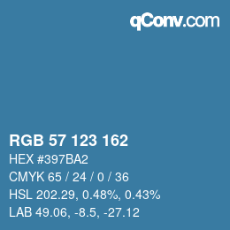 カラーコード: RGB 57 123 162 | qconv.com