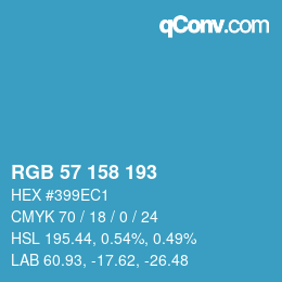 Color code: RGB 57 158 193 | qconv.com