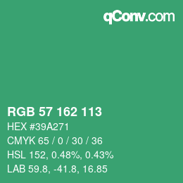 Color code: RGB 57 162 113 | qconv.com