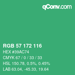 Color code: RGB 57 172 116 | qconv.com