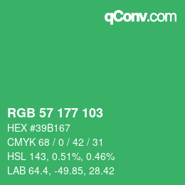 Color code: RGB 57 177 103 | qconv.com