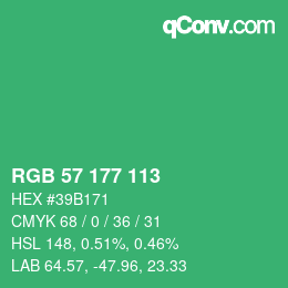 Color code: RGB 57 177 113 | qconv.com