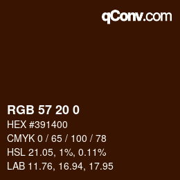 Color code: RGB 57 20 0 | qconv.com