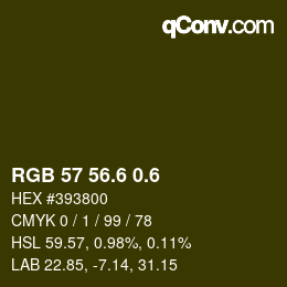 カラーコード: RGB 57 56.6 0.6 | qconv.com