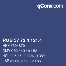 カラーコード: RGB 57 72.4 121.4 | qconv.com