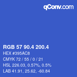 カラーコード: RGB 57 90.4 200.4 | qconv.com