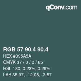 カラーコード: RGB 57 90.4 90.4 | qconv.com