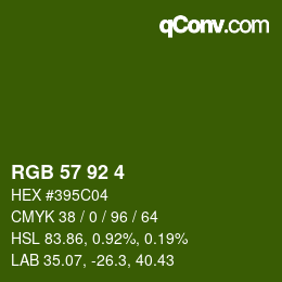 カラーコード: RGB 57 92 4 | qconv.com