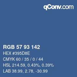 Farbcode: RGB 57 93 142 | qconv.com