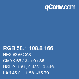 Color code: RGB 58.1 108.8 166 | qconv.com