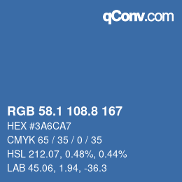 Color code: RGB 58.1 108.8 167 | qconv.com