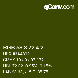 カラーコード: RGB 58.3 72.4 2 | qconv.com