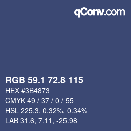 カラーコード: RGB 59.1 72.8 115 | qconv.com